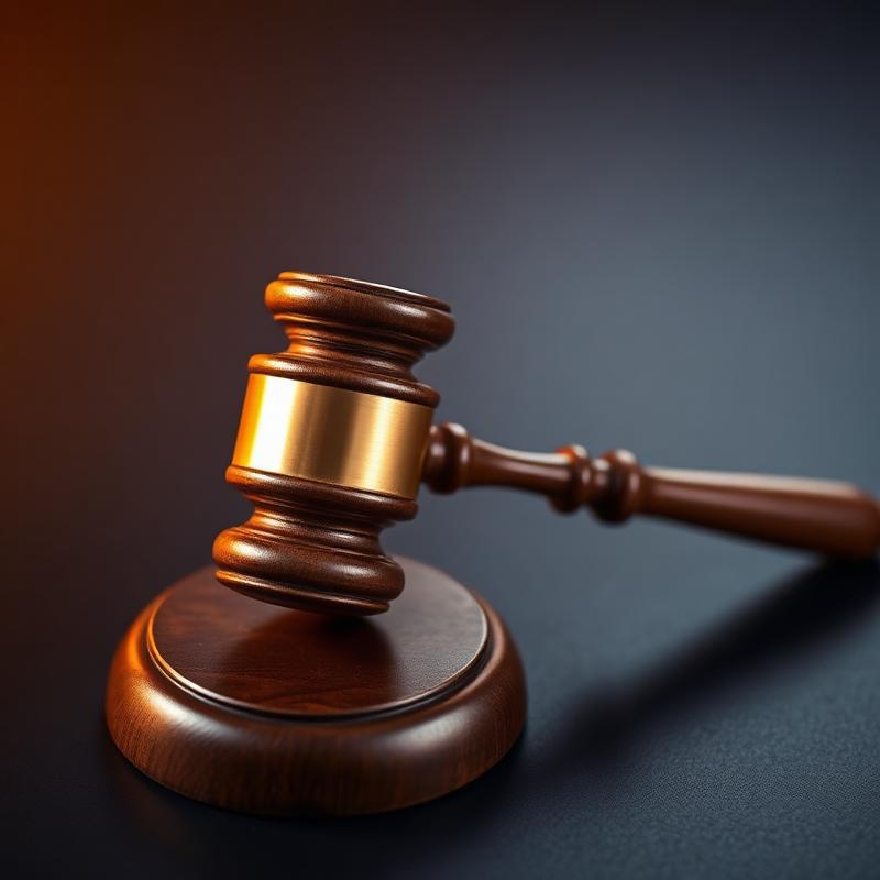 Wooden judge gavel
